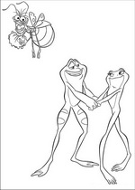coloring page Princess and the Frog
